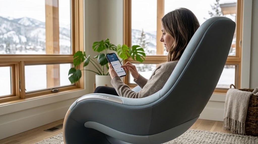 Woman sitting in Arca Chair